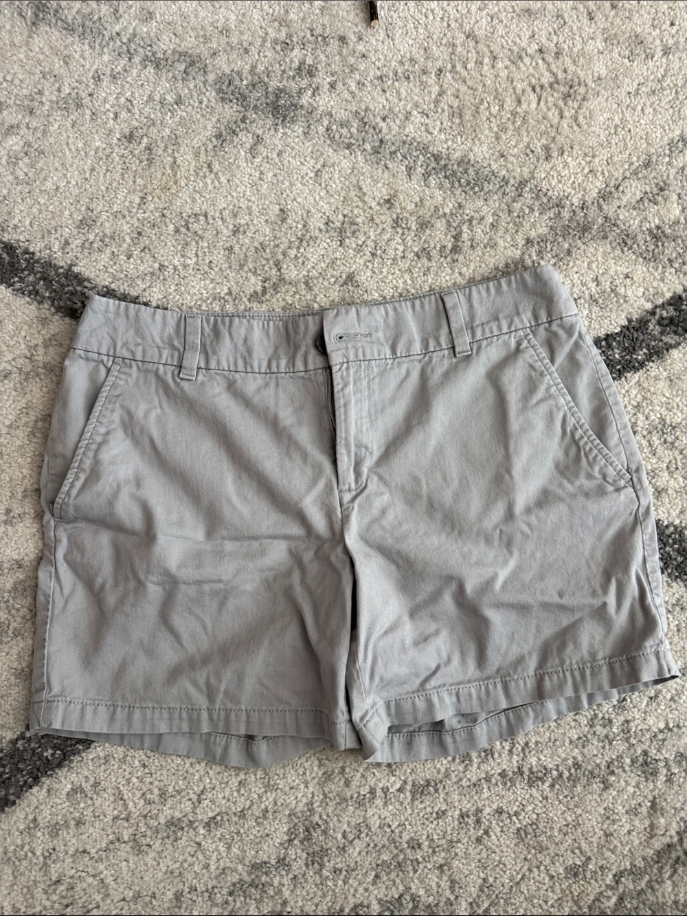 LOFT Light Gray Cotton Bermuda Shorts